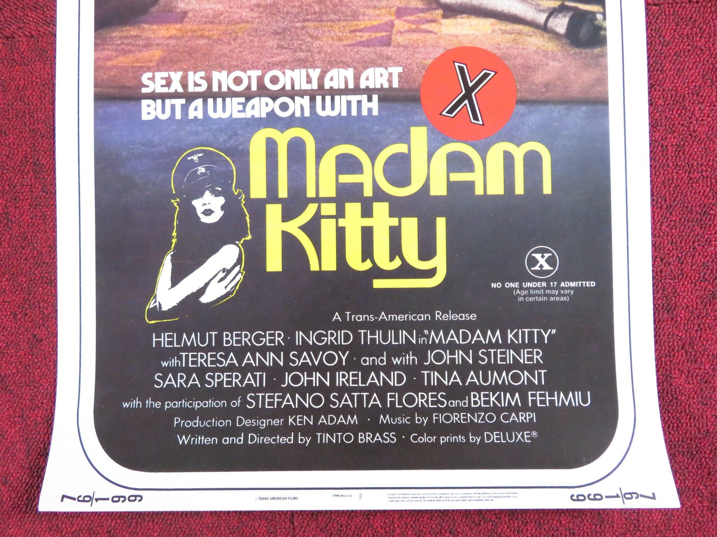 MADAM KITTY US INSERT POSTER HELMUT BERGER INGRID THULIN 1976 Rendezvous Cinema Movie posters