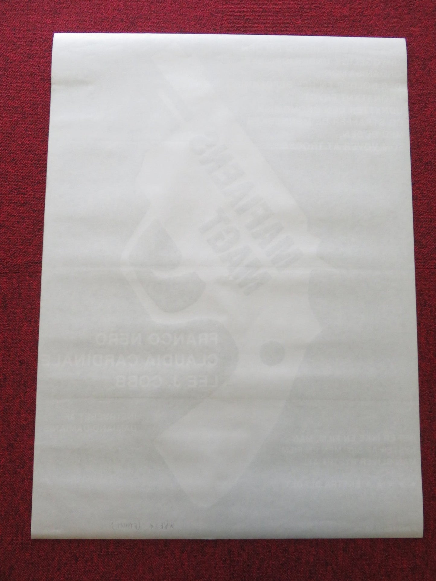 MAFIA DANISH POSTER ROLLED FRANCO NERO CLAUDIA CARDINALE 1968 Rendezvous Cinema Movie posters