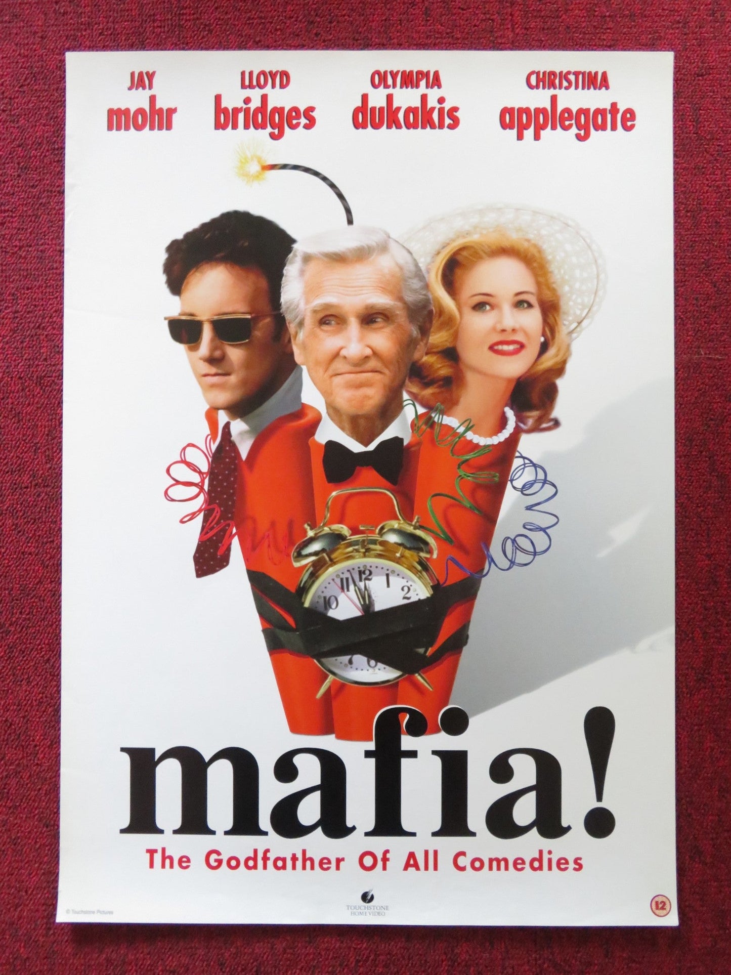 MAFIA VHS VIDEO POSTER LLOYD BRIDGES CHRISTINA APPLEGATE 1998 Rendezvous Cinema Movie posters