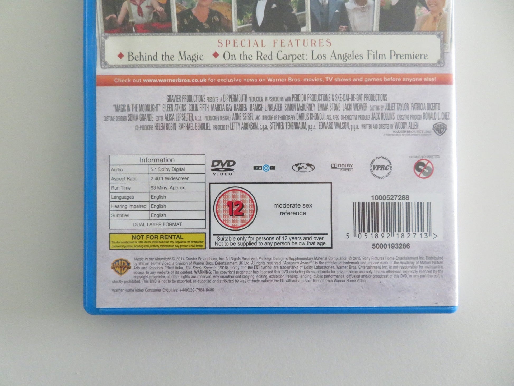 MAGIC IN THE MOONLIGHT (DVD) COLIN FIRTH EMMA STONE 2014 REGION 2 Movie posters