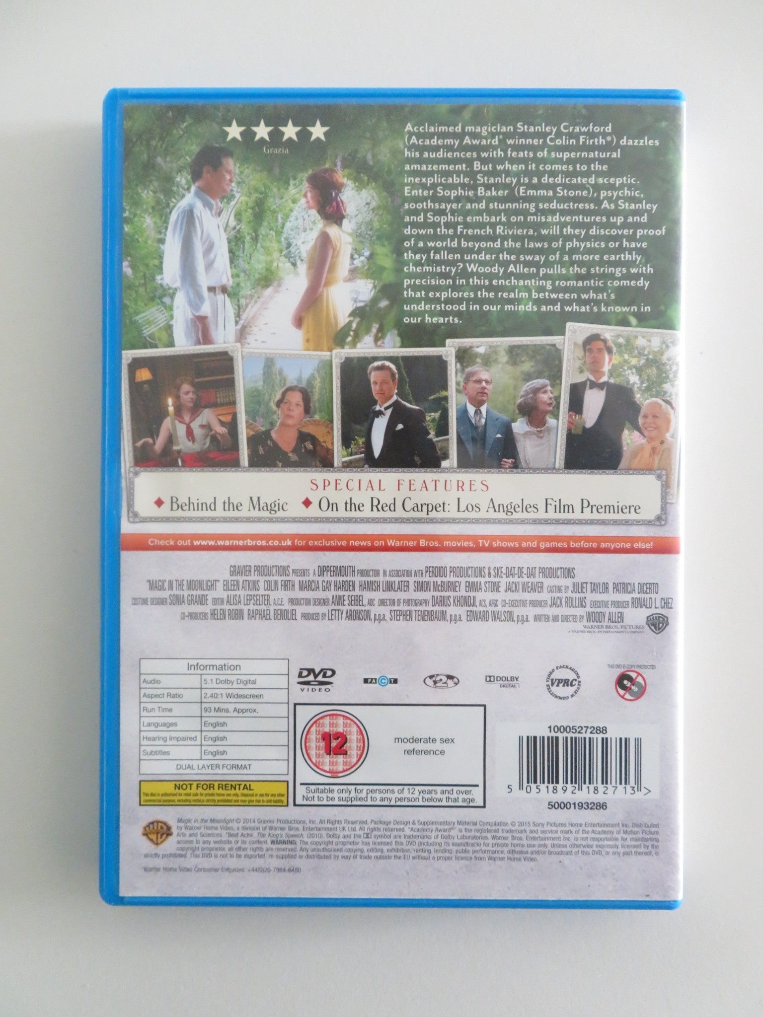 MAGIC IN THE MOONLIGHT (DVD) COLIN FIRTH EMMA STONE 2014 REGION 2 Movie posters