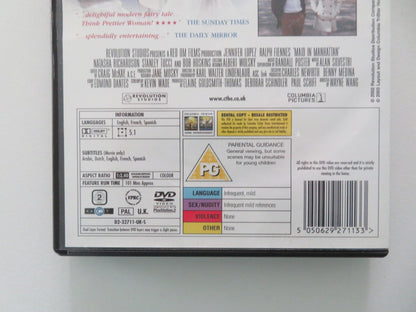 Maid in Manhattan (DVD) Jennifer Lopez Ralph Fiennes 2002 Region 2 Movie posters