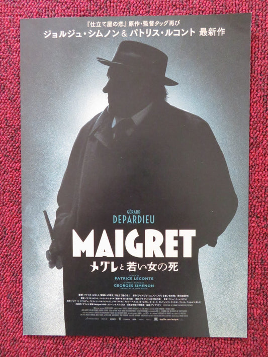 MAIGRET - B JAPANESE CHIRASHI (B5) POSTER GERARD DEPARDIEU JADE LABESTE 2022 Rendezvous Cinema Movie posters