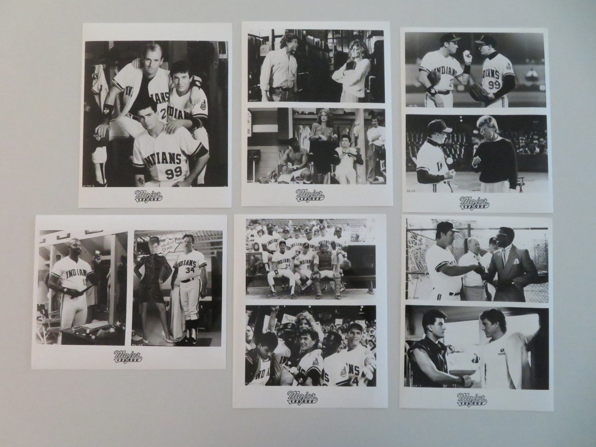 MAJOR LEAGUE MOVIE STILL PHOTO LOT OF 6 CHARLIE SHEEN TOM BERENGER 1989 Movie posters
