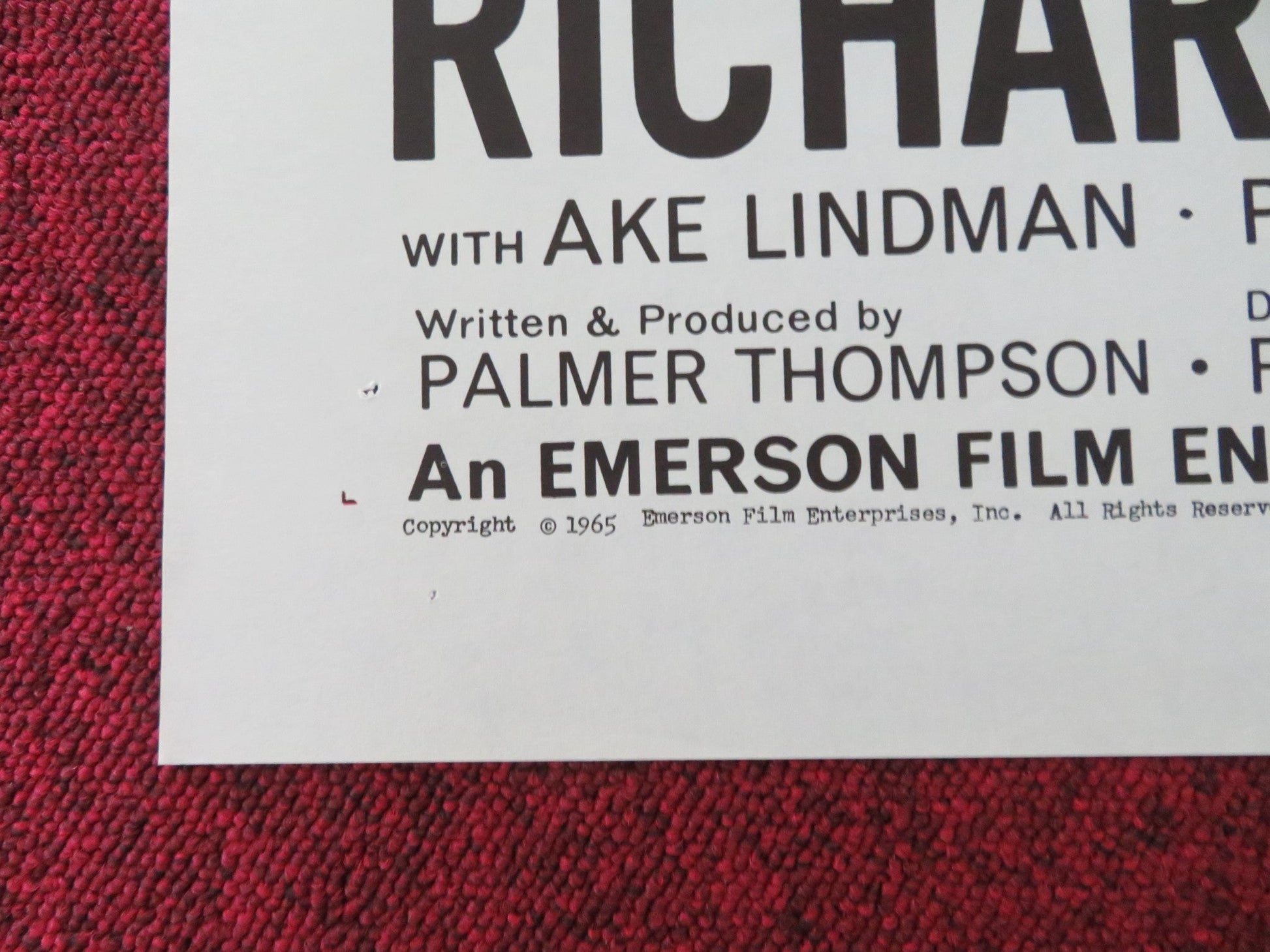 MAKE LIKE A THIEF - B FOLDED US ONE SHEET POSTER RICHARD LONG MANNOLA 1965 Movie posters