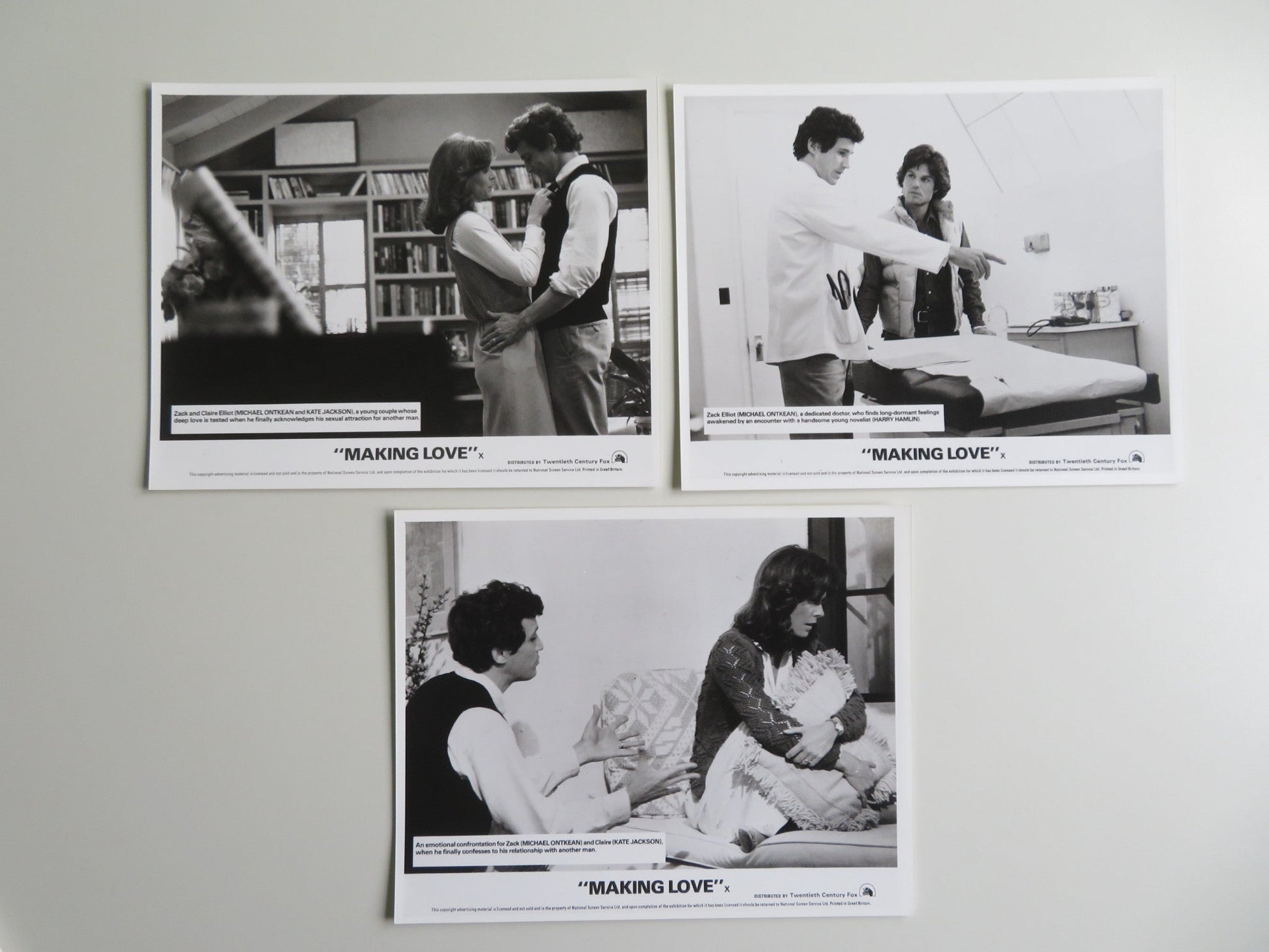 MAKING LOVE PRESS KIT 1982 MICHAEL ONTKEAN KATE JACKSON Movie posters