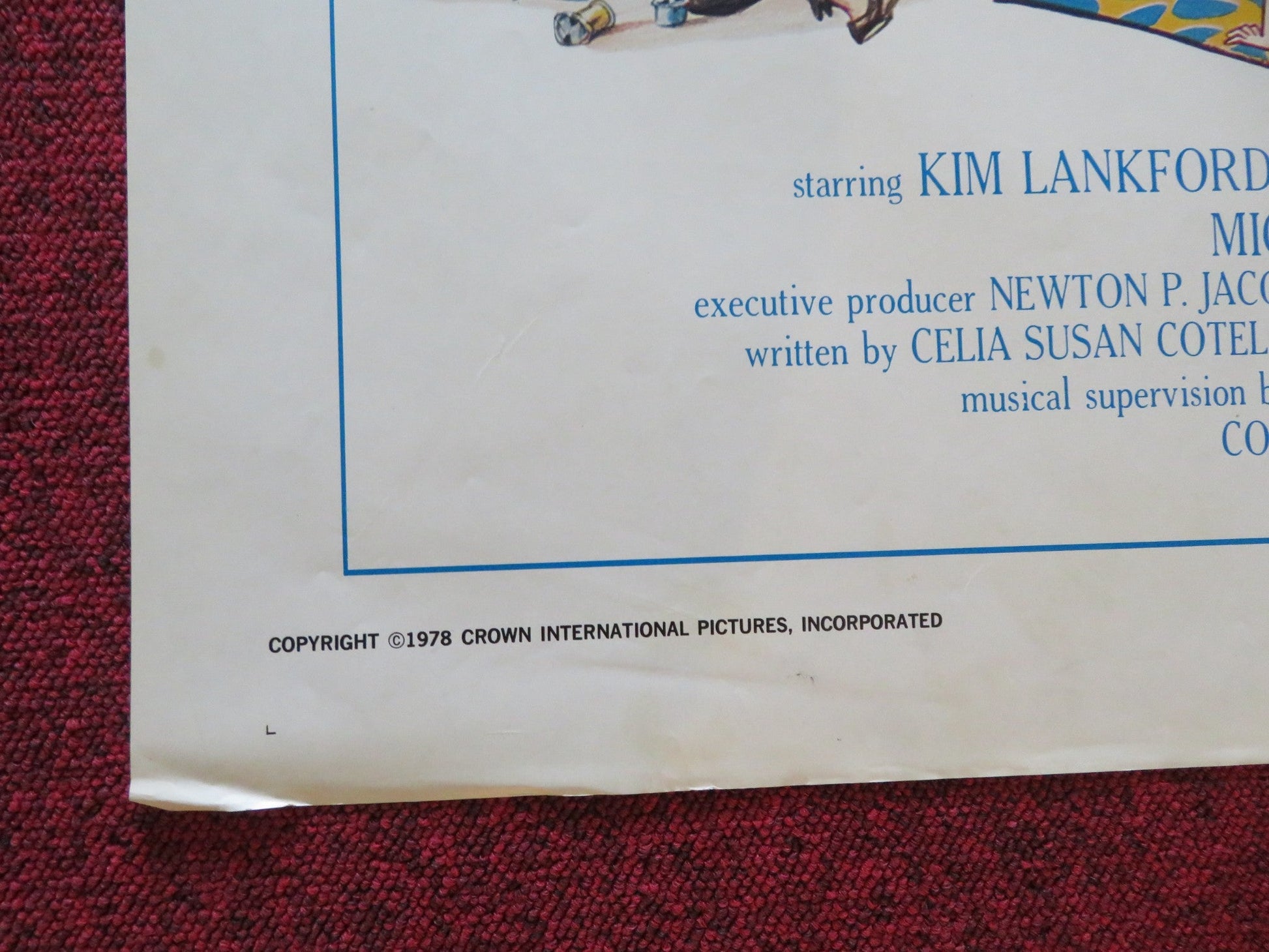 MALIBU BEACH FOLDED US ONE SHEET POSTER KIM LANKFORD JAMES DAUGHTON 1978 Rendezvous Cinema Movie posters