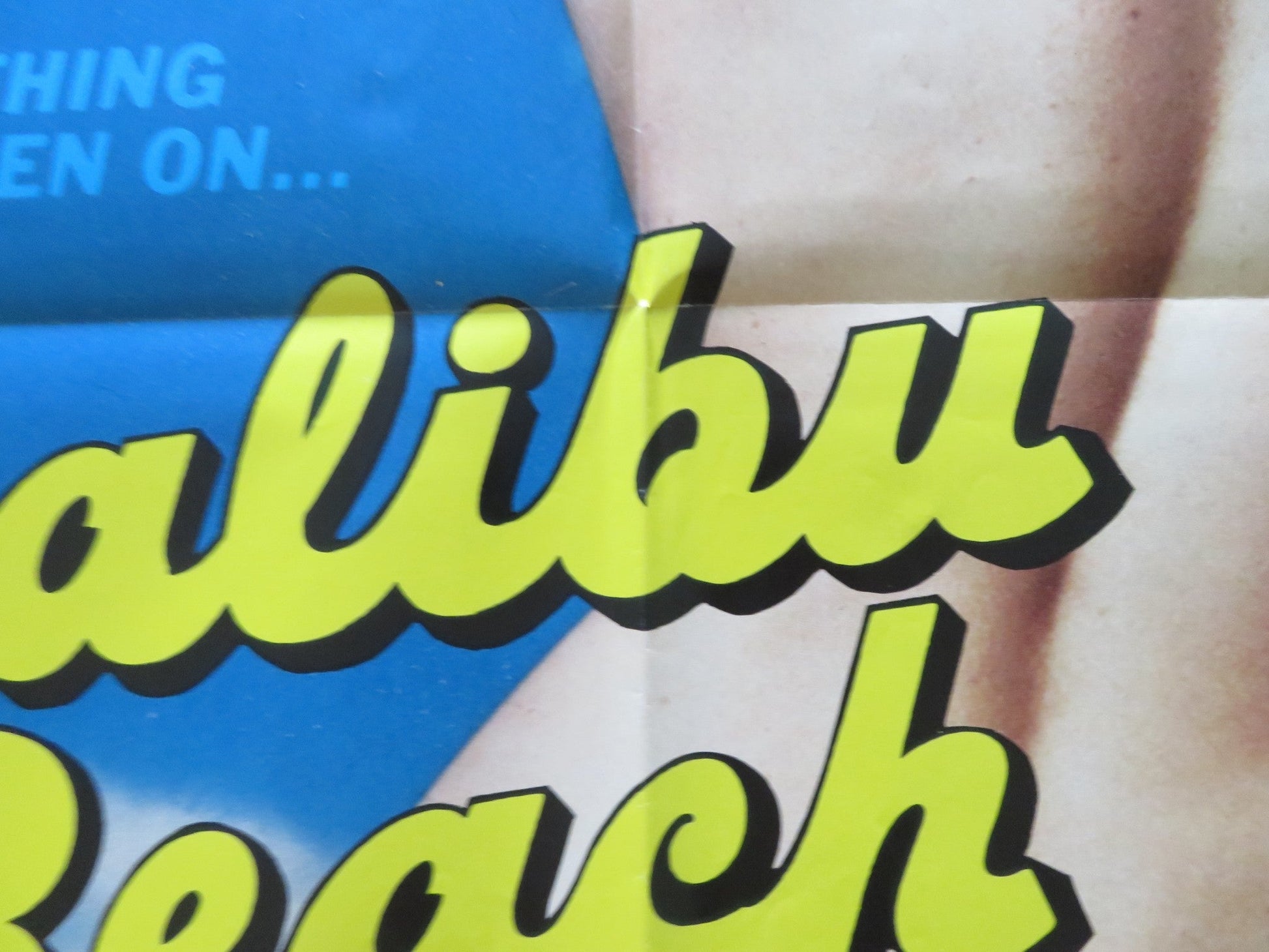 MALIBU BEACH FOLDED US ONE SHEET POSTER KIM LANKFORD JAMES DAUGHTON 1978 Rendezvous Cinema Movie posters