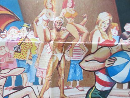 MALIBU BEACH FOLDED US ONE SHEET POSTER KIM LANKFORD JAMES DAUGHTON 1978 Rendezvous Cinema Movie posters