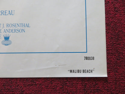 MALIBU BEACH FOLDED US ONE SHEET POSTER KIM LANKFORD JAMES DAUGHTON 1978 Rendezvous Cinema Movie posters