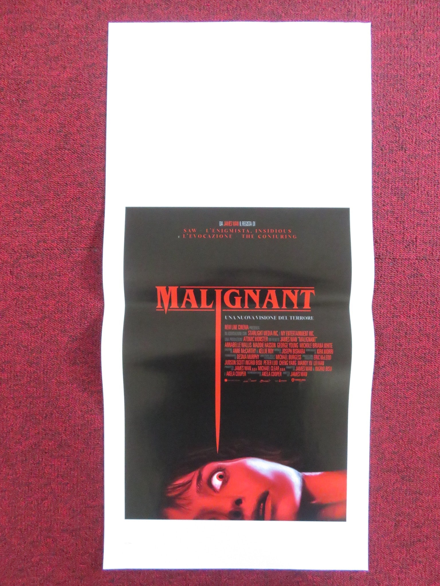 MALIGNANT ITALIAN LOCANDINA POSTER ANNABELLE WALLIS MADDIE HASSON 2021 Rendezvous Cinema Movie posters