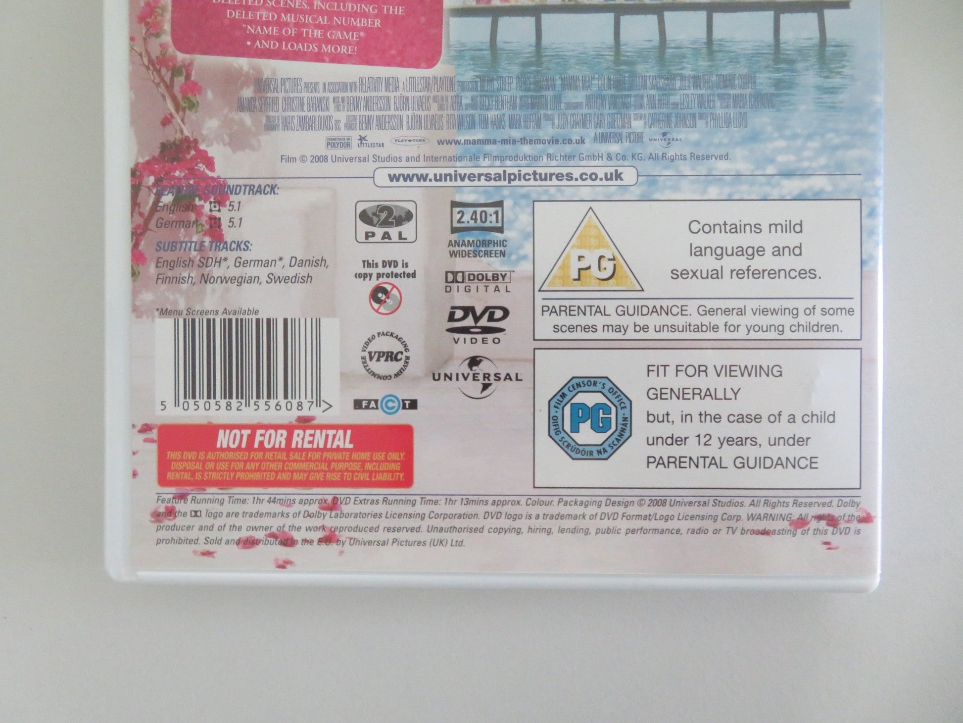 MAMMA MIA! (DVD) AMANDA SEYFRIED COLIN FIRTH 2008 REGION 2 Movie posters