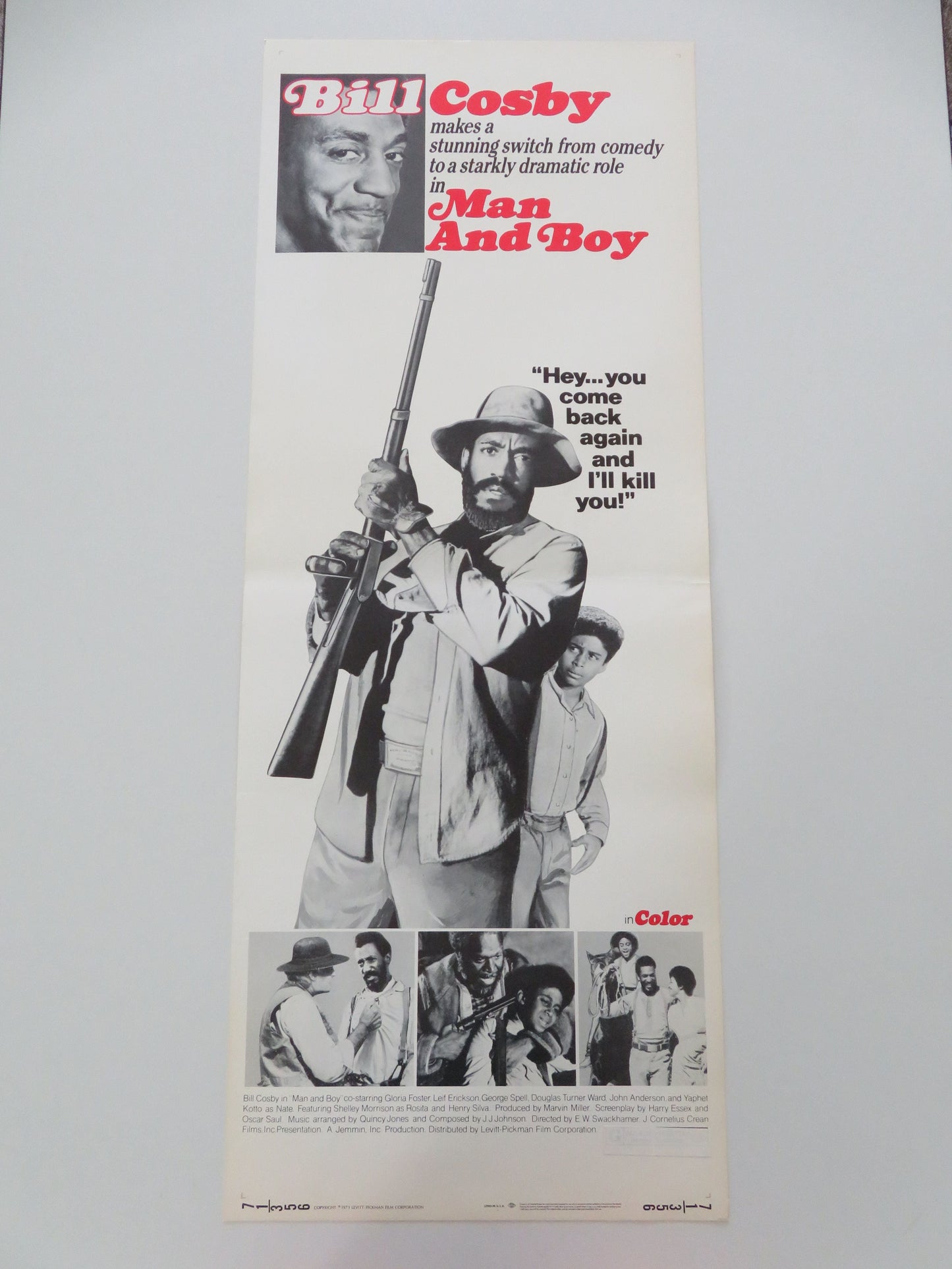 Man and Boy US Insert Poster Bill Cosby Gloria Foster 1971 Movie posters