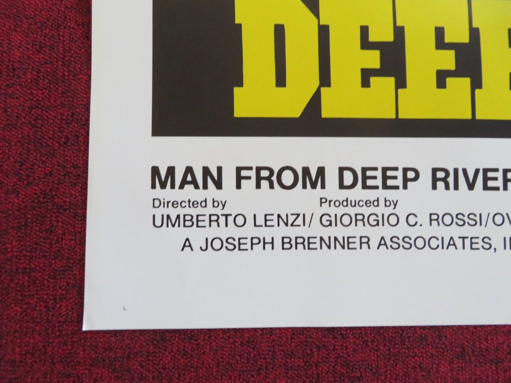 MAN FROM DEEP RIVER - B US TRI FOLDED ONE SHEET ROLLED POSTER IVAN RASSIMOV 1972 Rendezvous Cinema Movie posters