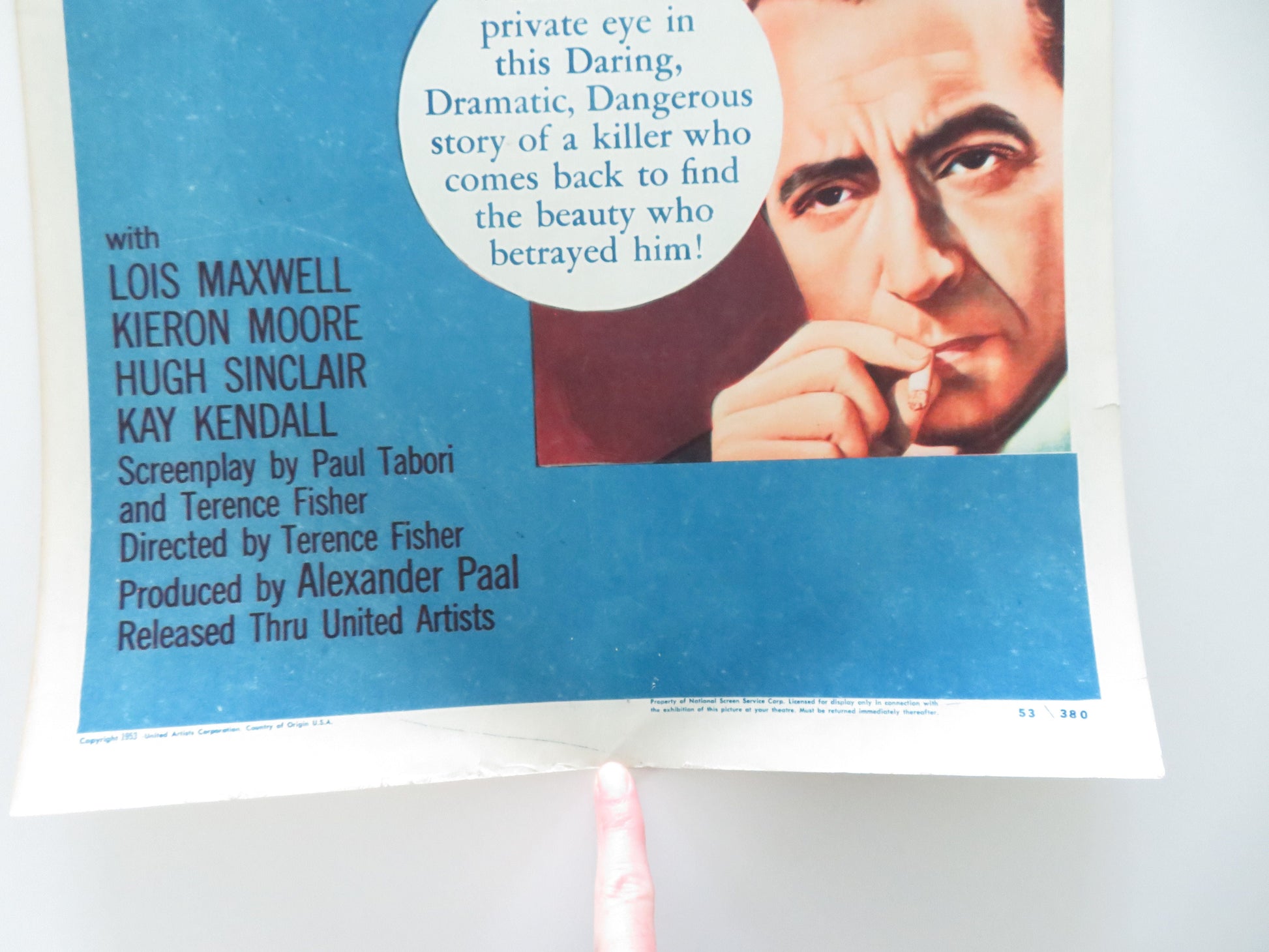 Man in Hiding US Insert Poster Paul Henreid Lois Maxwell 1953 Movie posters