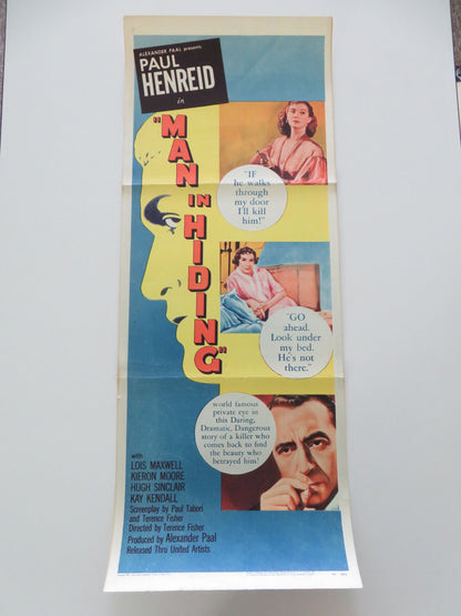 Man in Hiding US Insert Poster Paul Henreid Lois Maxwell 1953 Movie posters