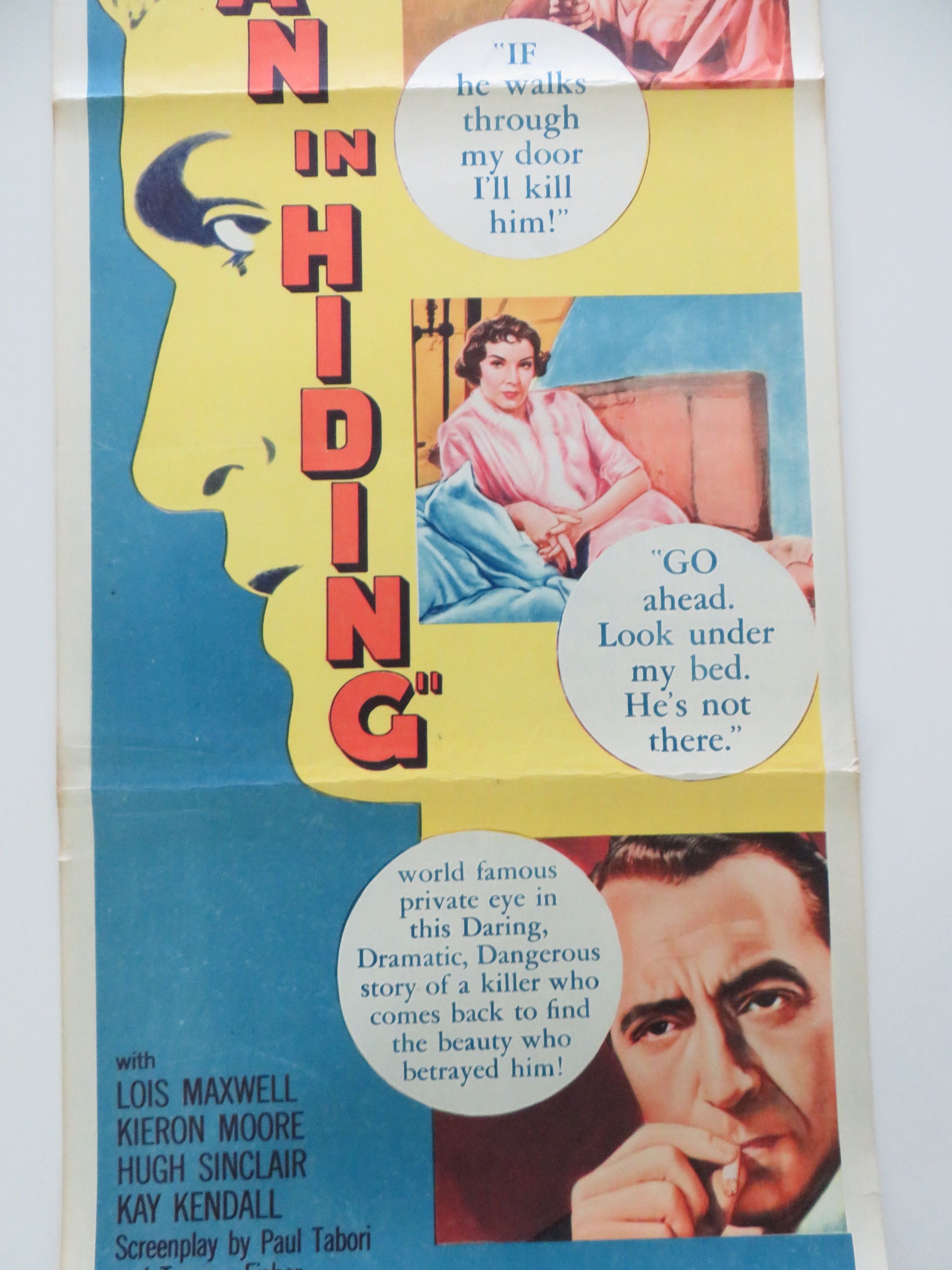 Man in Hiding US Insert Poster Paul Henreid Lois Maxwell 1953 Movie posters