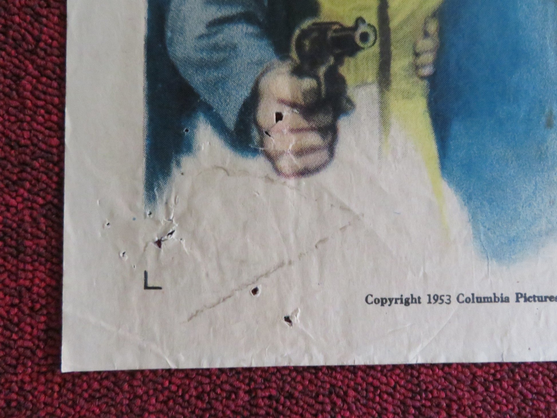 MAN IN THE DARK - B FOLDED US ONE SHEET POSTER EDMOND O'BRIEN AUDREY TOTTER 1953 Rendezvous Cinema Movie posters