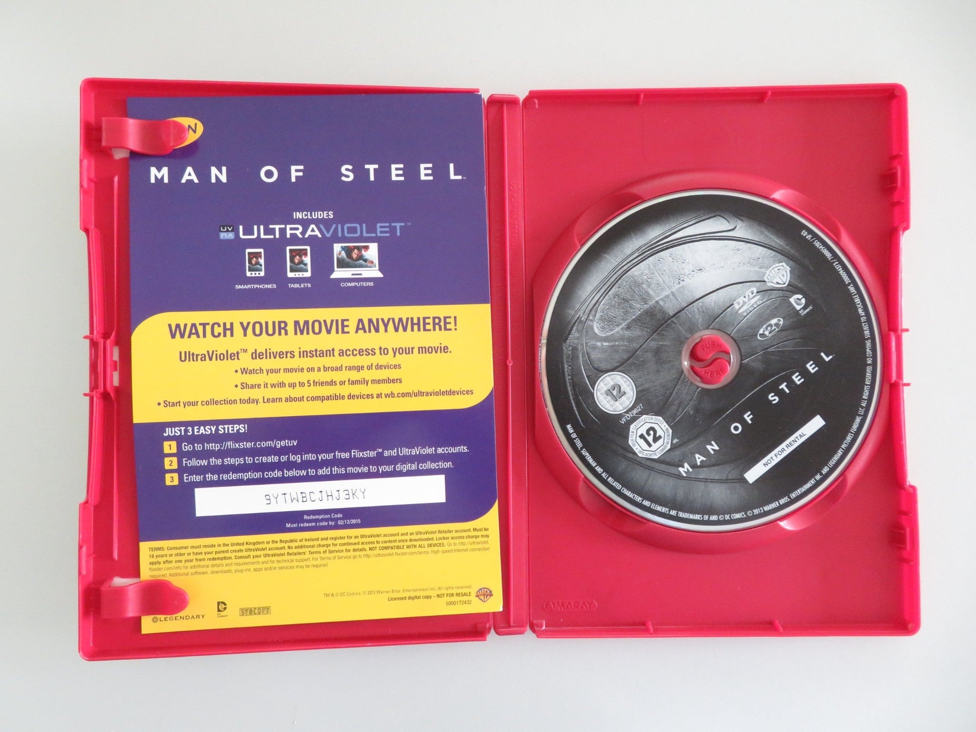 Man of Steel (DVD) DC Henry Cavill Amy Adams 2013 Region 2 Movie posters