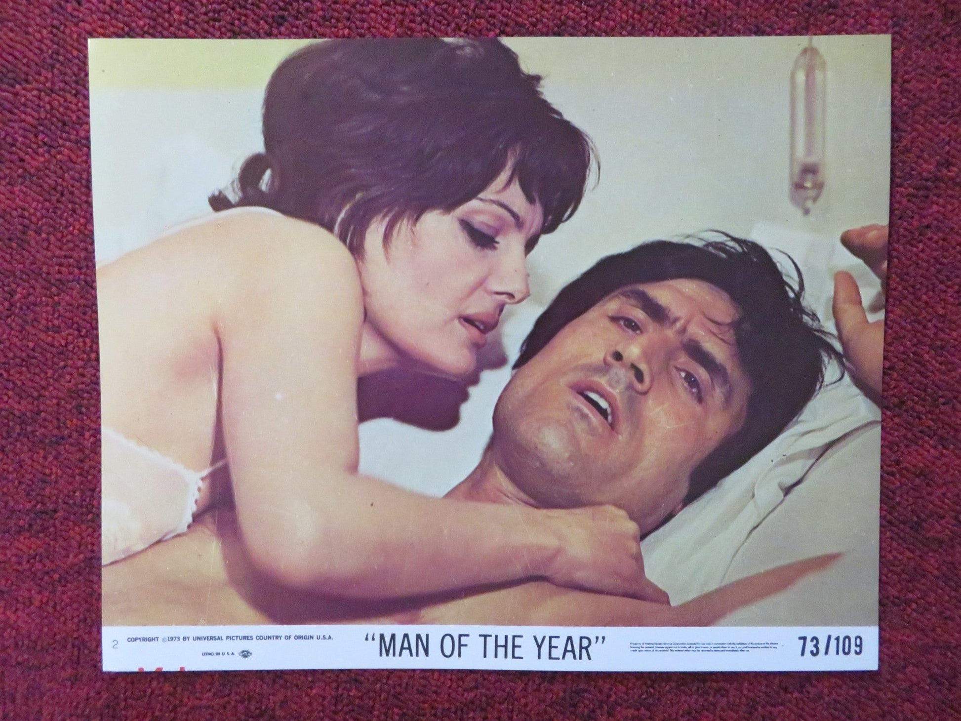 MAN OF THE YEAR - 2 LOBBY CARD LANDO BUZZANCA 1973 Rendezvous Cinema Movie posters