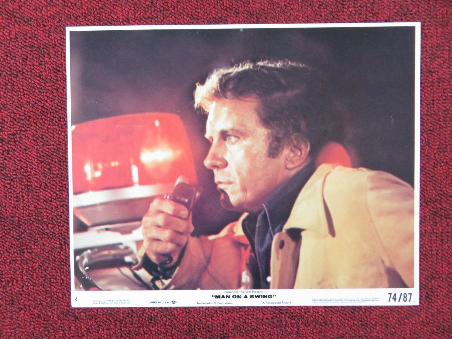 MAN ON A SWING - 4 LOBBY CARD CLIFF ROBERSTON JOEL GREY 1974 Rendezvous Cinema Movie posters