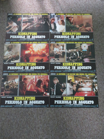 MAN ON FIRE ITALIAN FOTOBUSTA POSTERS LOT OF 6 SCOTT GLENN JADE MALLE 1987 Movie posters