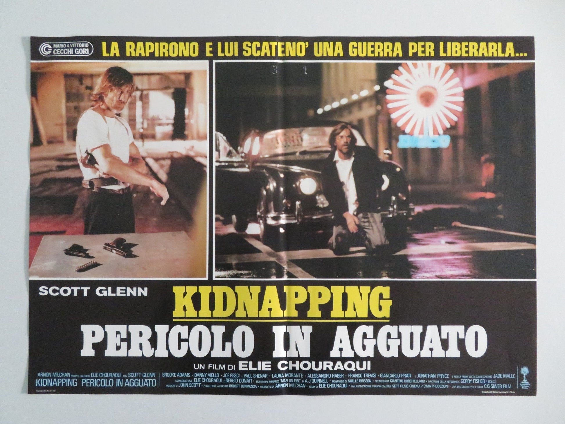 MAN ON FIRE ITALIAN FOTOBUSTA POSTERS LOT OF 6 SCOTT GLENN JADE MALLE 1987 Movie posters