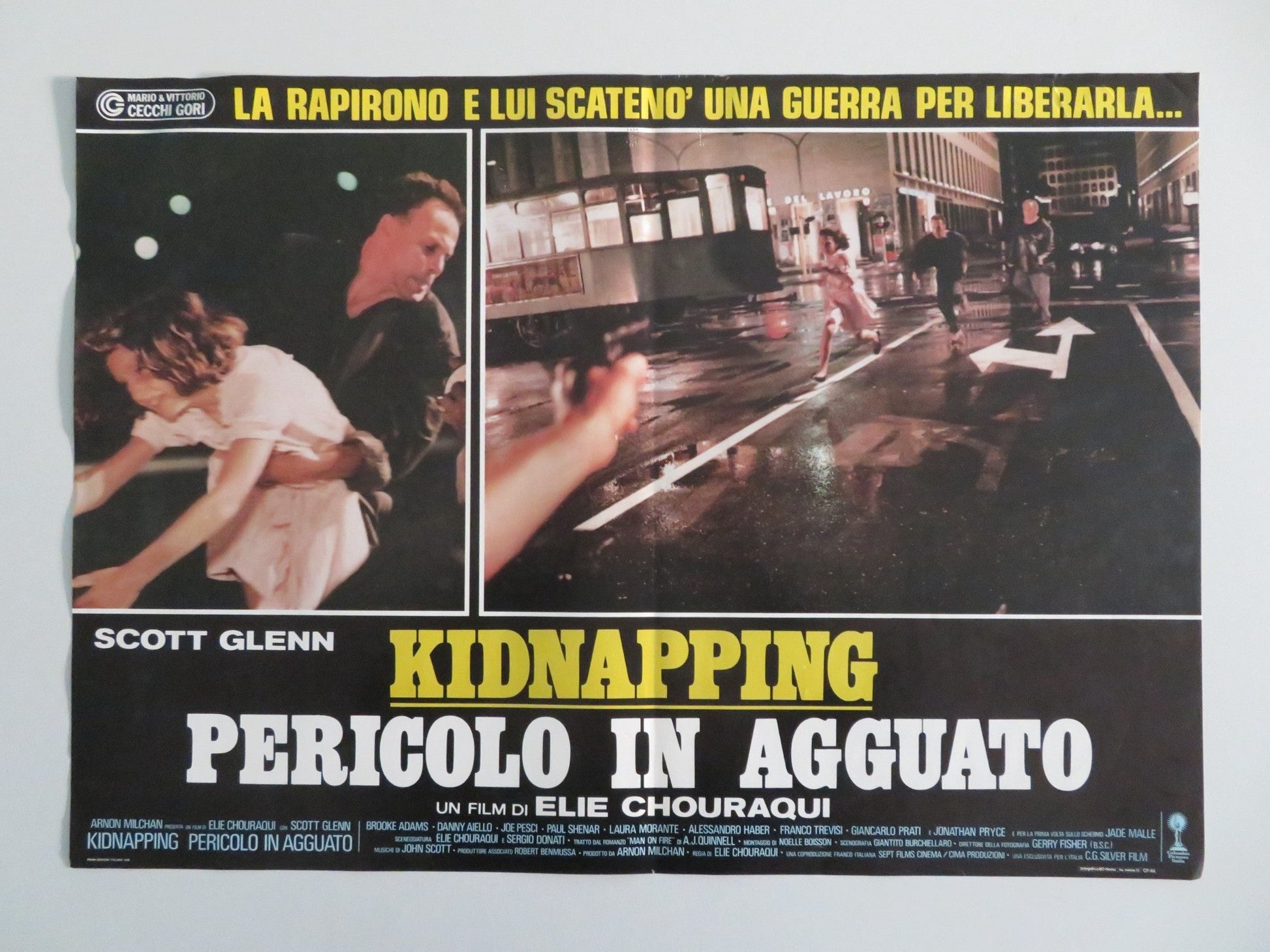 MAN ON FIRE ITALIAN FOTOBUSTA POSTERS LOT OF 6 SCOTT GLENN JADE MALLE 1987 Movie posters