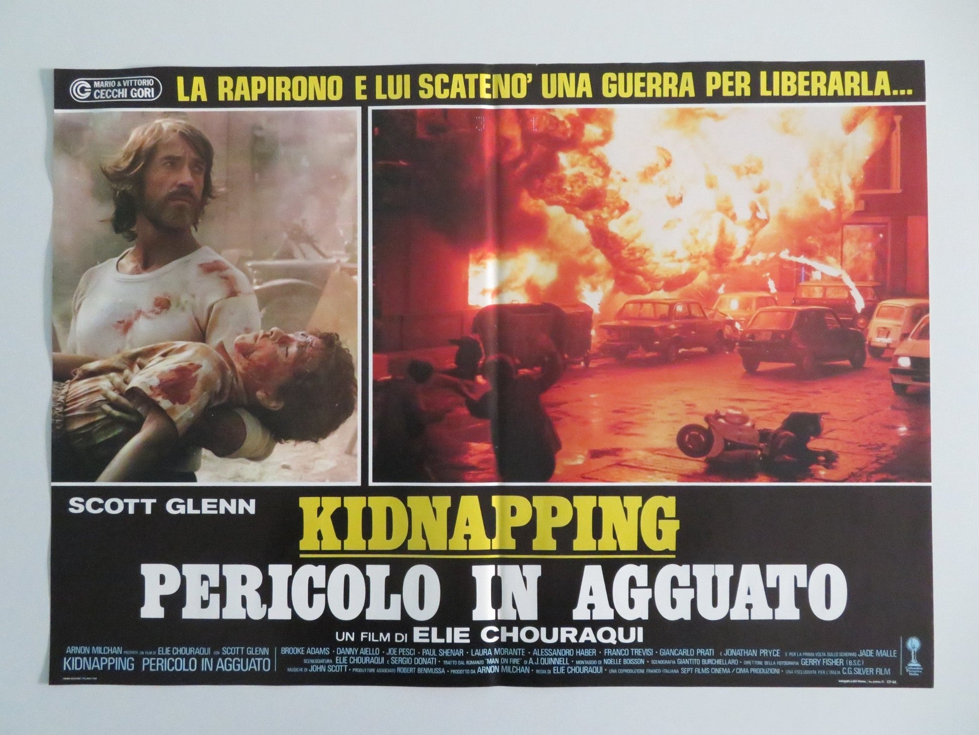 MAN ON FIRE ITALIAN FOTOBUSTA POSTERS LOT OF 6 SCOTT GLENN JADE MALLE 1987 Movie posters