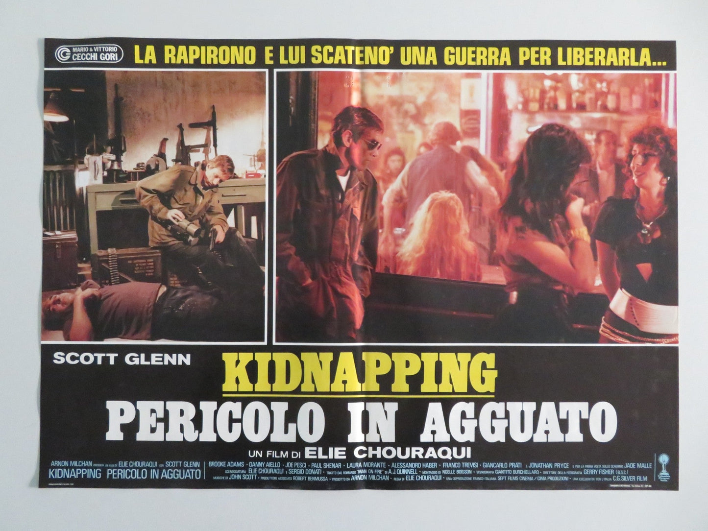 MAN ON FIRE ITALIAN FOTOBUSTA POSTERS LOT OF 6 SCOTT GLENN JADE MALLE 1987 Movie posters