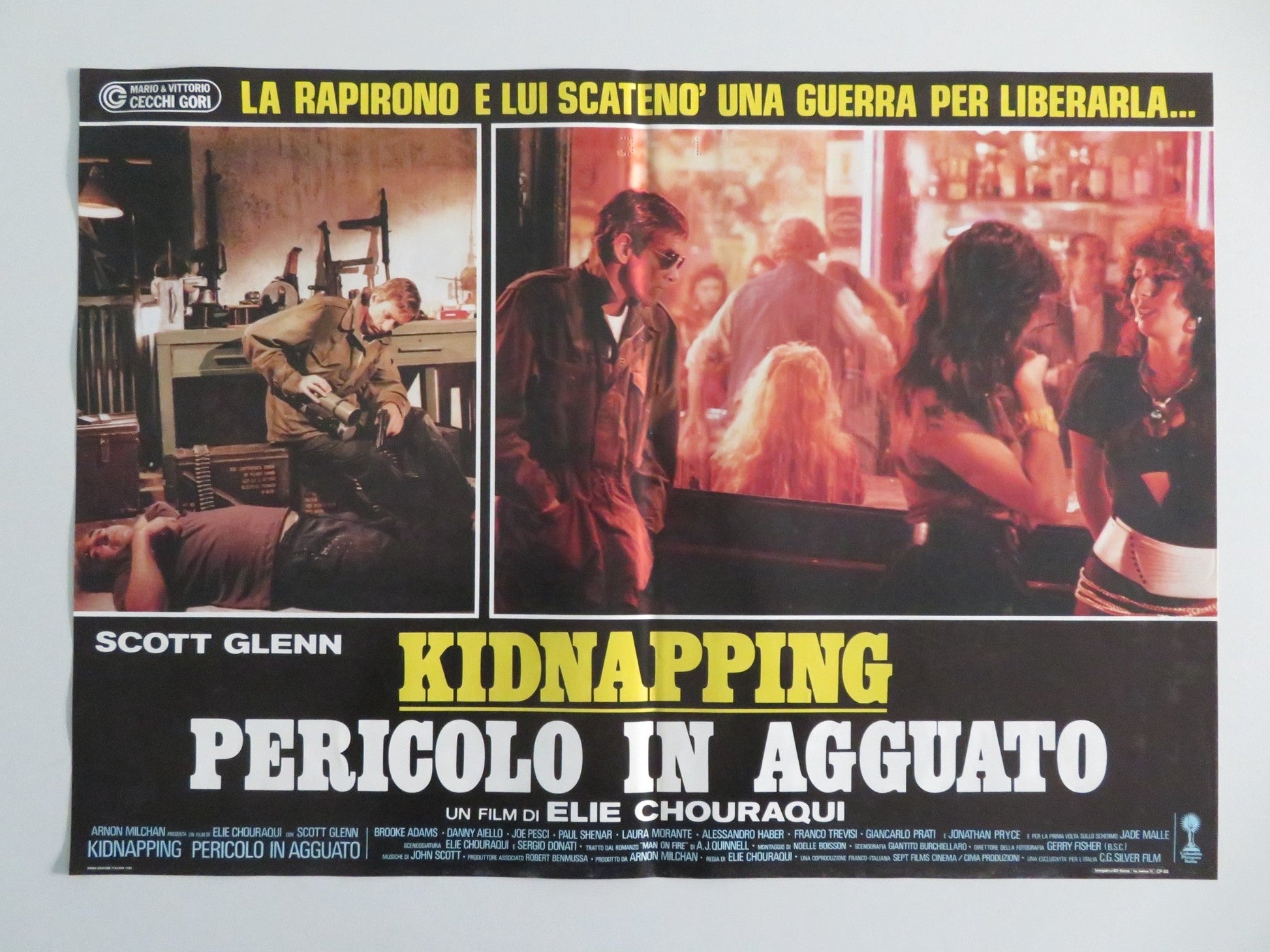 MAN ON FIRE ITALIAN FOTOBUSTA POSTERS LOT OF 6 SCOTT GLENN JADE MALLE 1987 Movie posters