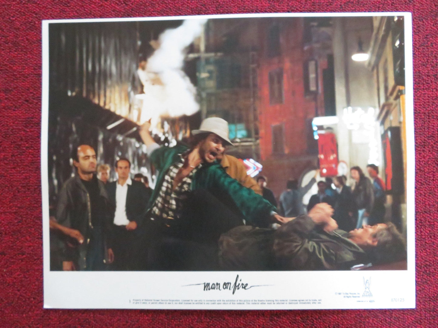 MAN ON FIRE US LOBBY CARD FULL SET SCOTT GLENN JOE PESCI 1987 Rendezvous Cinema Movie posters
