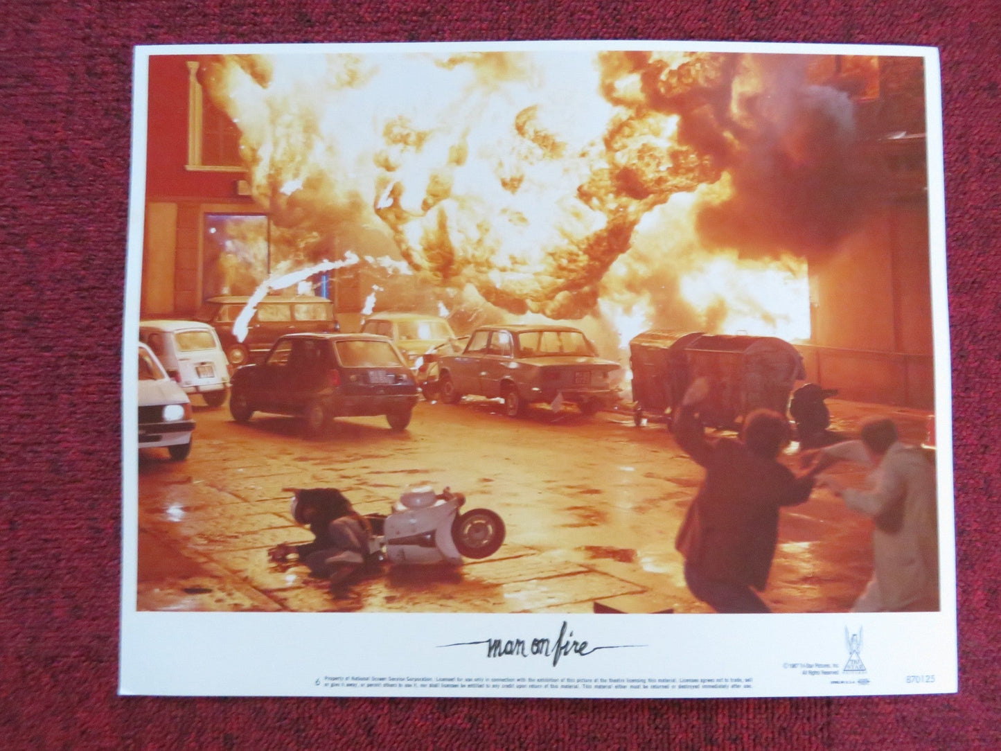 MAN ON FIRE US LOBBY CARD FULL SET SCOTT GLENN JOE PESCI 1987 Rendezvous Cinema Movie posters