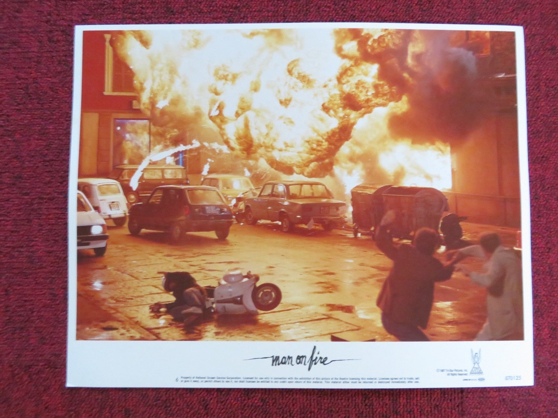 MAN ON FIRE US LOBBY CARD FULL SET SCOTT GLENN JOE PESCI 1987 Rendezvous Cinema Movie posters