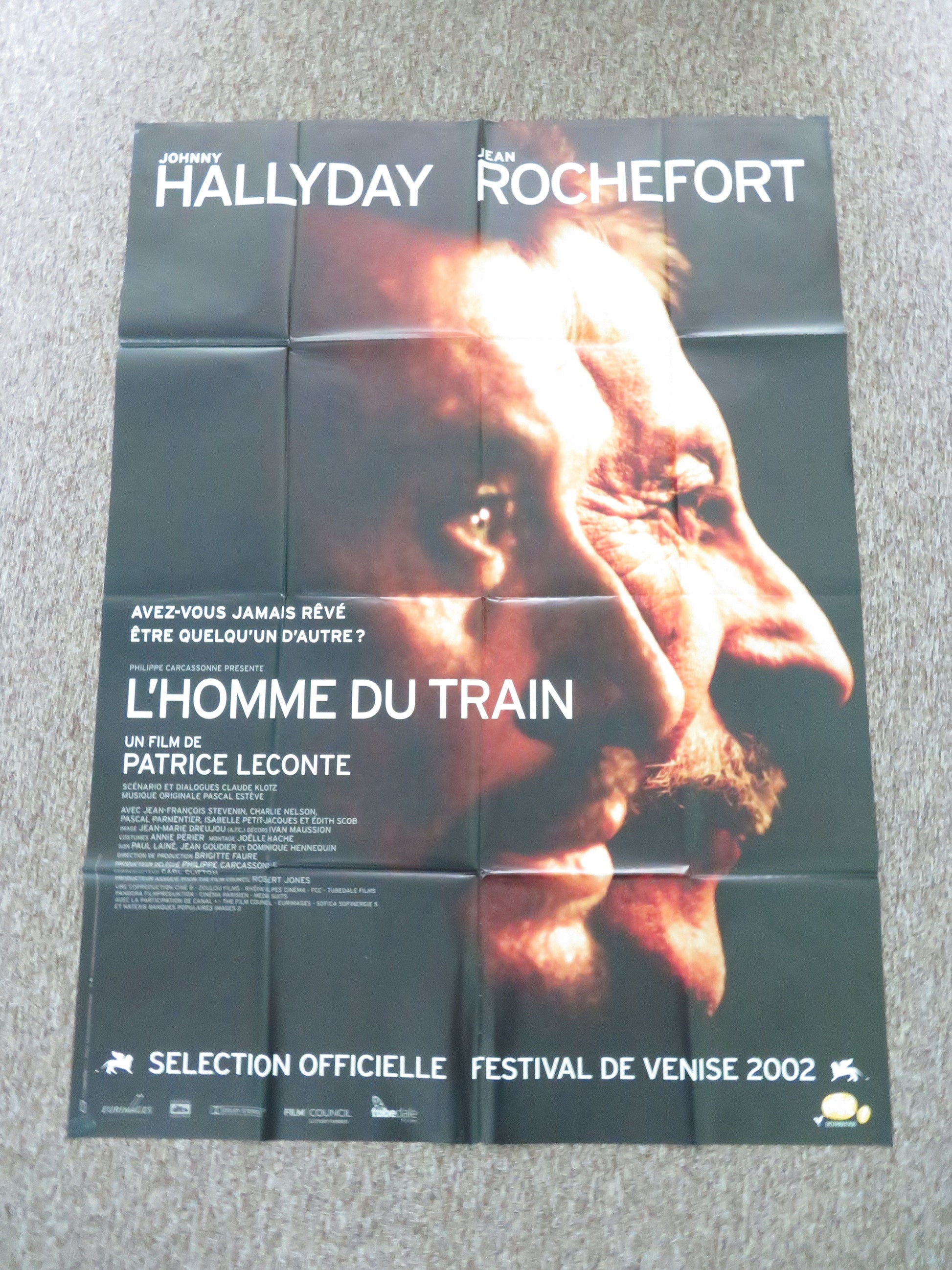 Man on the Train French Grande Poster Jean Rochefort Johnny Hallyday 2002 Movie posters