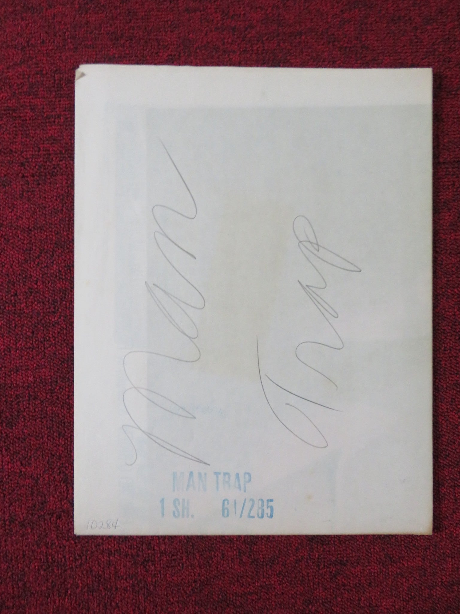 MAN - TRAP FOLDED US ONE SHEET POSTER JEFFREY HUNTER DAVID JANSSEN 1961 Rendezvous Cinema Movie posters