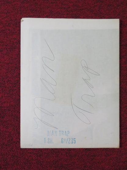 MAN - TRAP FOLDED US ONE SHEET POSTER JEFFREY HUNTER DAVID JANSSEN 1961 Rendezvous Cinema Movie posters