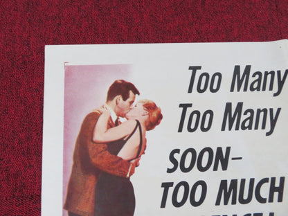 MAN - TRAP FOLDED US ONE SHEET POSTER JEFFREY HUNTER DAVID JANSSEN 1961 Rendezvous Cinema Movie posters