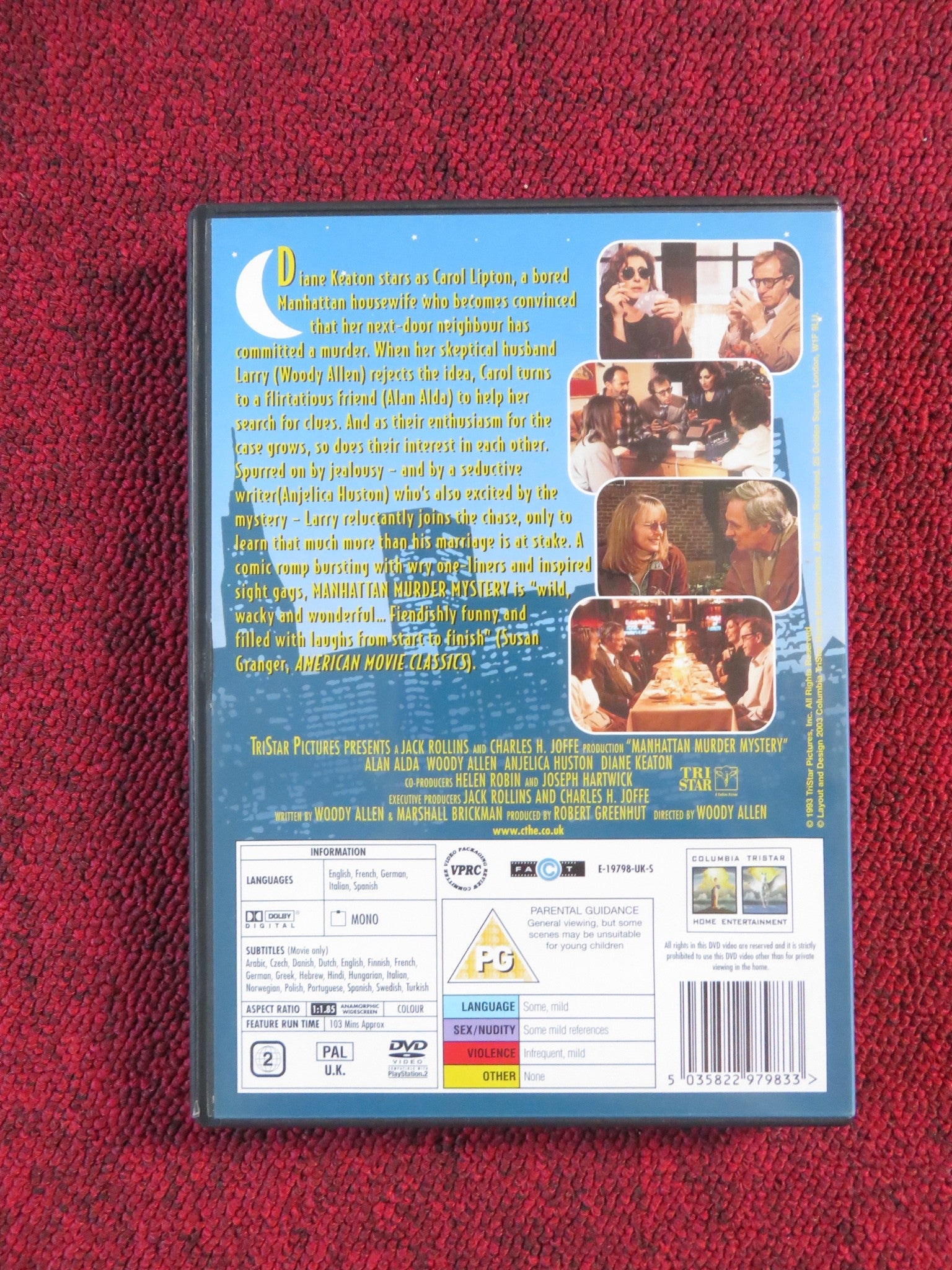 MANHATTAN MURDER MYSTERY (DVD) WOODY ALLEN DIANE KEATON 1993 REGION 2 Rendezvous Cinema Movie posters