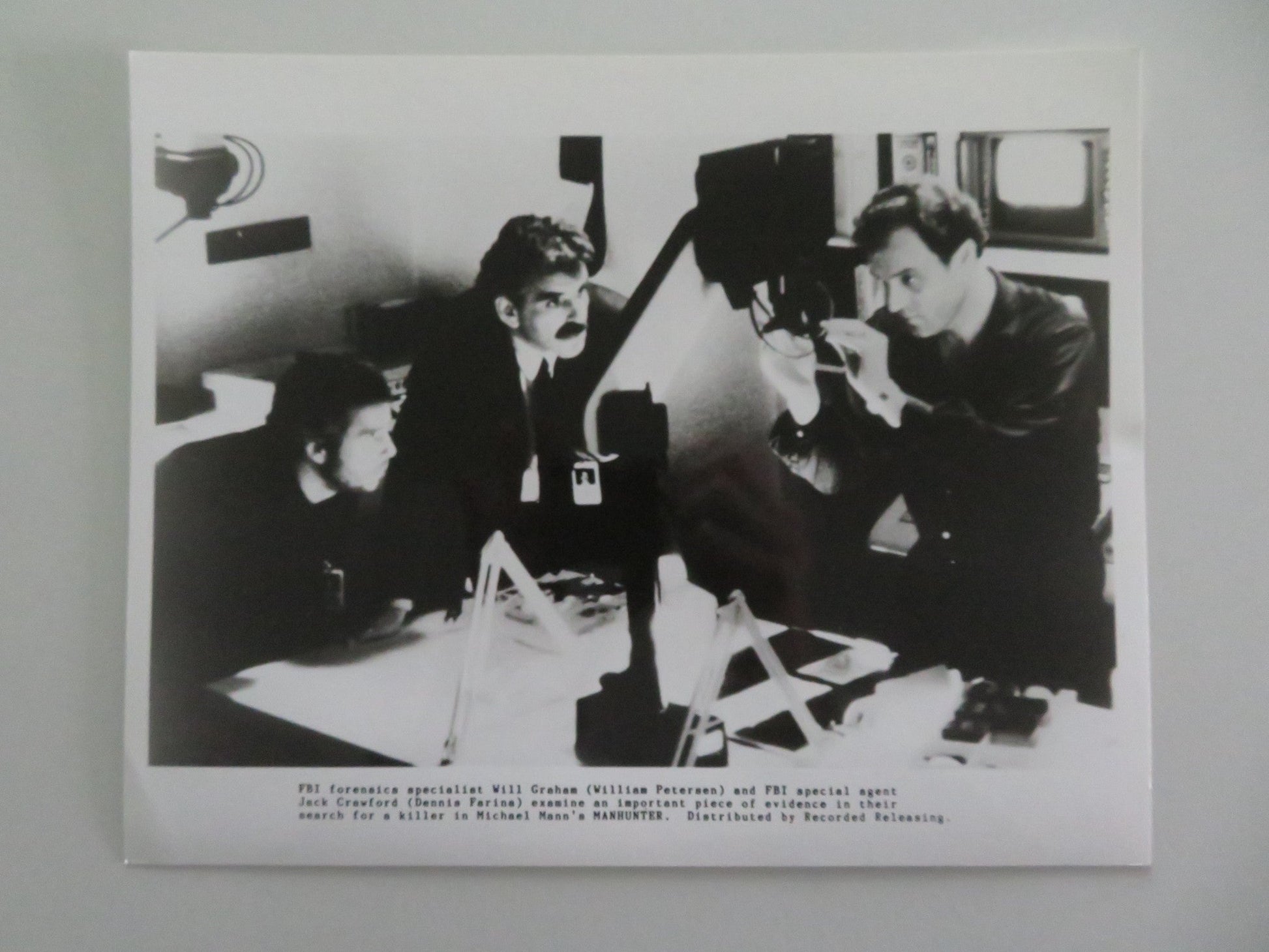 Manhunter MOVIE STILL PHOTO LOT OF 5 WILLIAM PETERSON BRIAN COX 1986 Movie posters