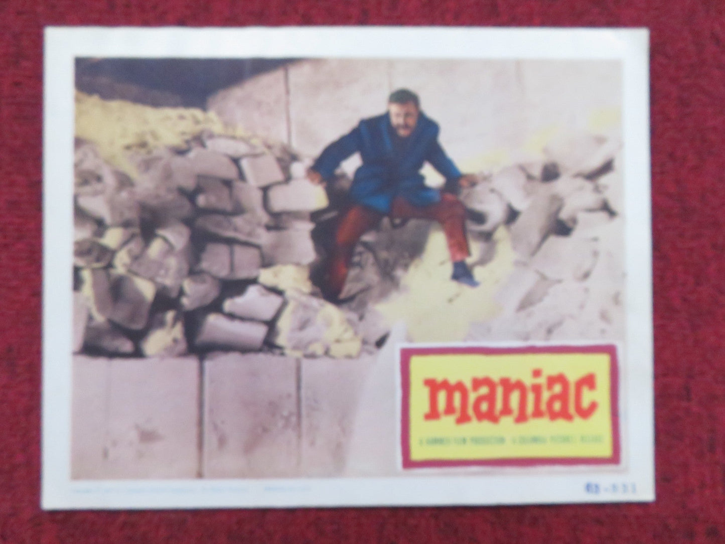 MANIAC US LOBBY CARD FULL SET HAMMER KERWIN MATHEWS NADIA GRAY 1962 Rendezvous Cinema Movie posters