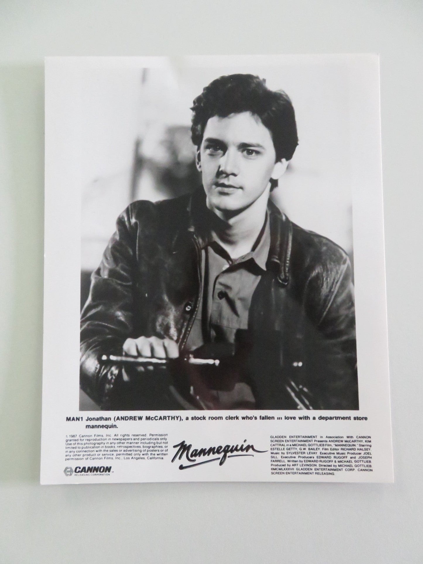 MANNEQUIN MOVIE STILL PHOTO LOT OF 5 ANDREW MCCARTHY KIM CATTRALL 1987 Movie posters
