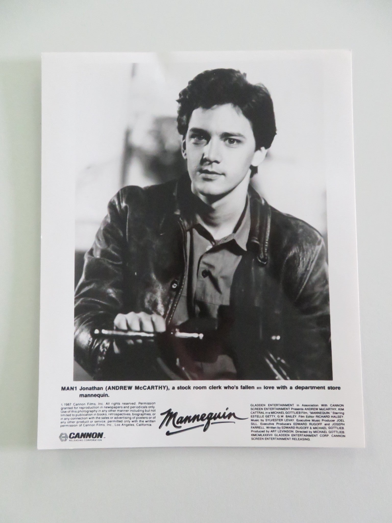 MANNEQUIN MOVIE STILL PHOTO LOT OF 5 ANDREW MCCARTHY KIM CATTRALL 1987 Movie posters
