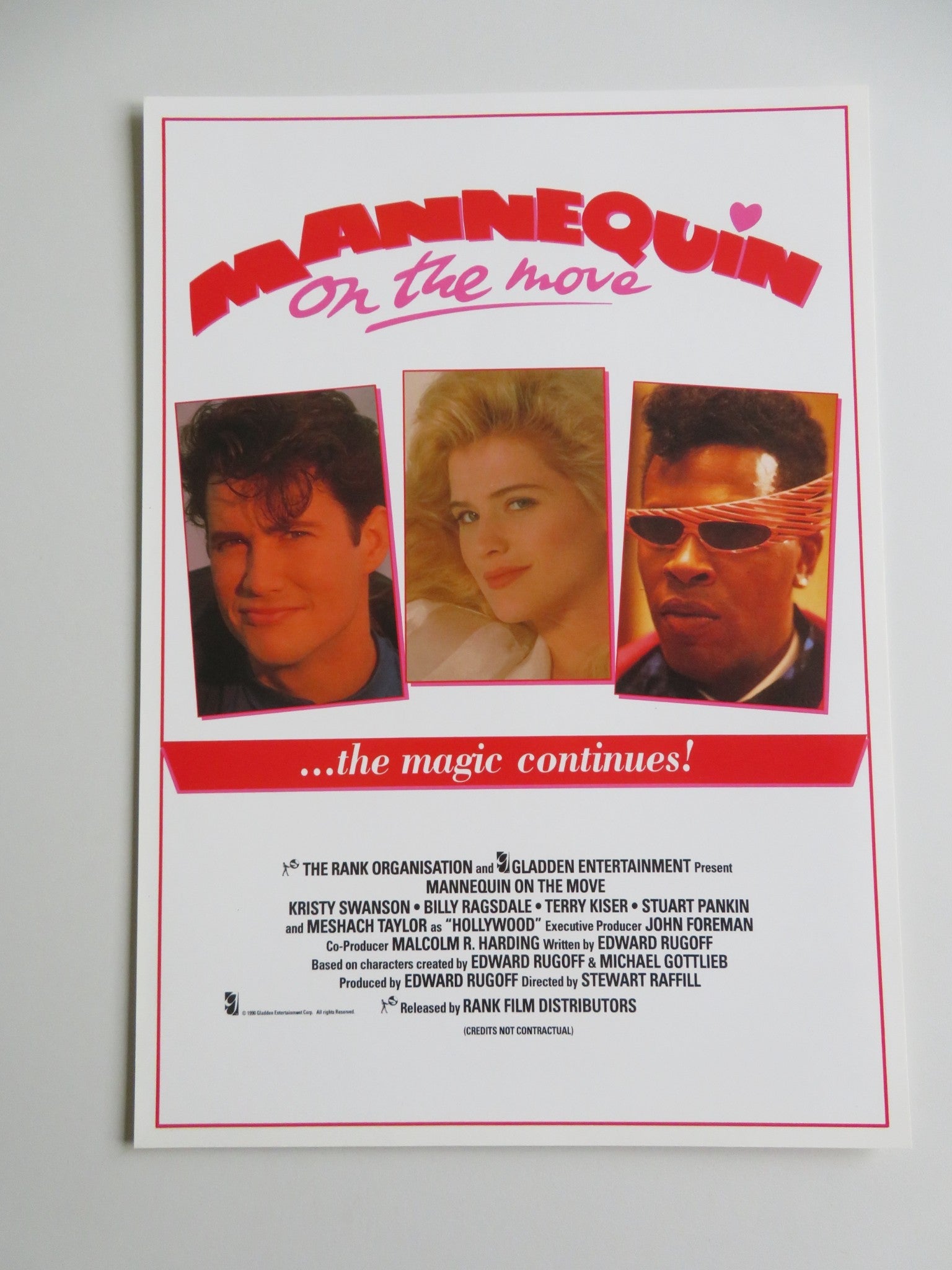 MANNEQUIN: ON THE MOVE PRESS KIT 1991 KRISTY SWANSON MESHACH TAYLOR Movie posters