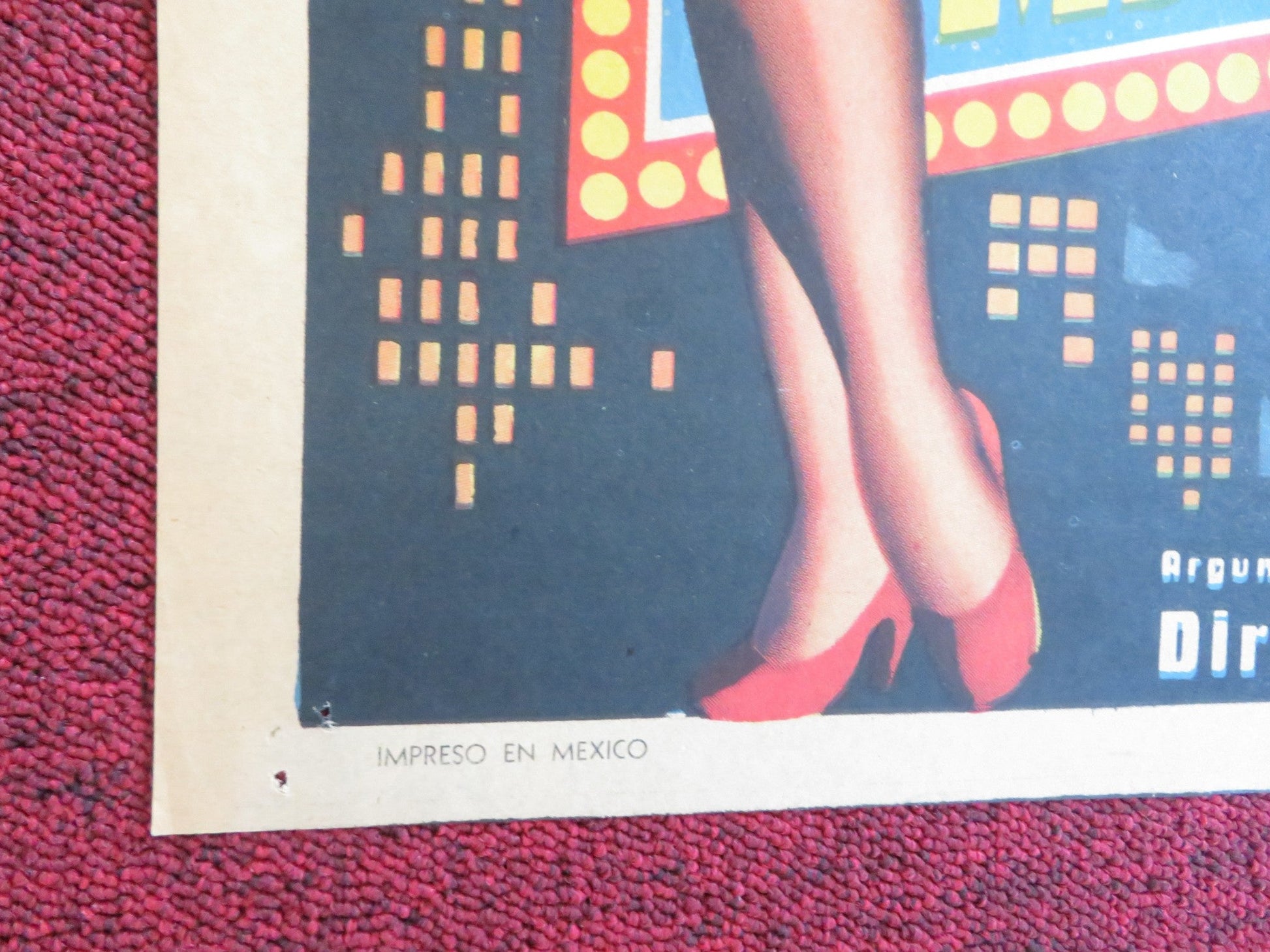 MARATON DE BAILE FOLDED MEXICAN SHEET POSTER POMPIN IGLESIAS LEONAR LLAUSAS 1958 Rendezvous Cinema Movie posters