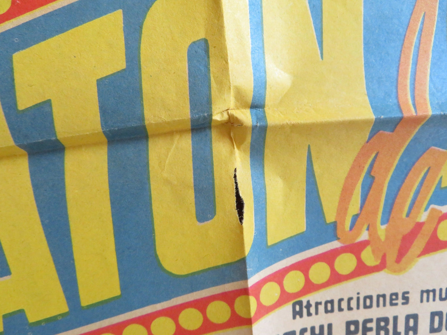 MARATON DE BAILE FOLDED MEXICAN SHEET POSTER POMPIN IGLESIAS LEONAR LLAUSAS 1958 Rendezvous Cinema Movie posters