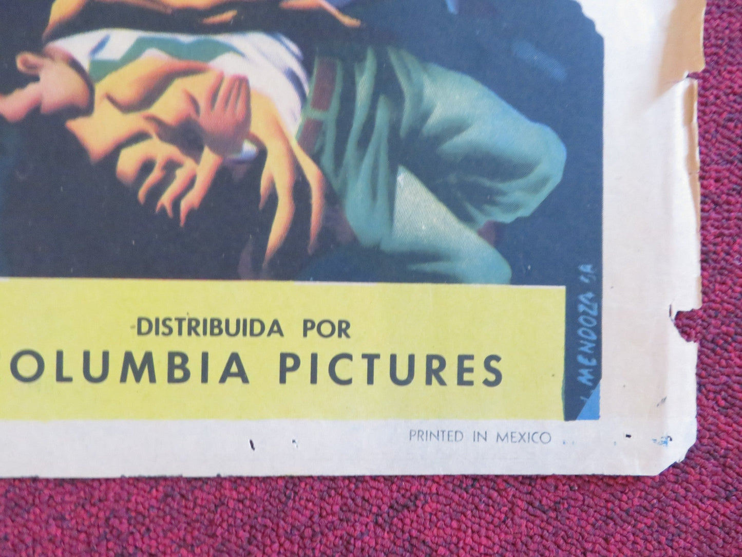 MARATON DE BAILE FOLDED MEXICAN SHEET POSTER POMPIN IGLESIAS LEONAR LLAUSAS 1958 Rendezvous Cinema Movie posters