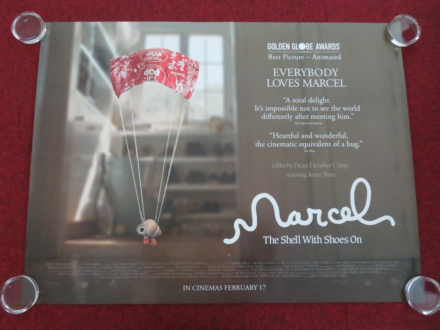 MARCEL THE SHELL THE SHOES ON UK QUAD ROLLED POSTER JENNY SLATE 2021 Movie posters