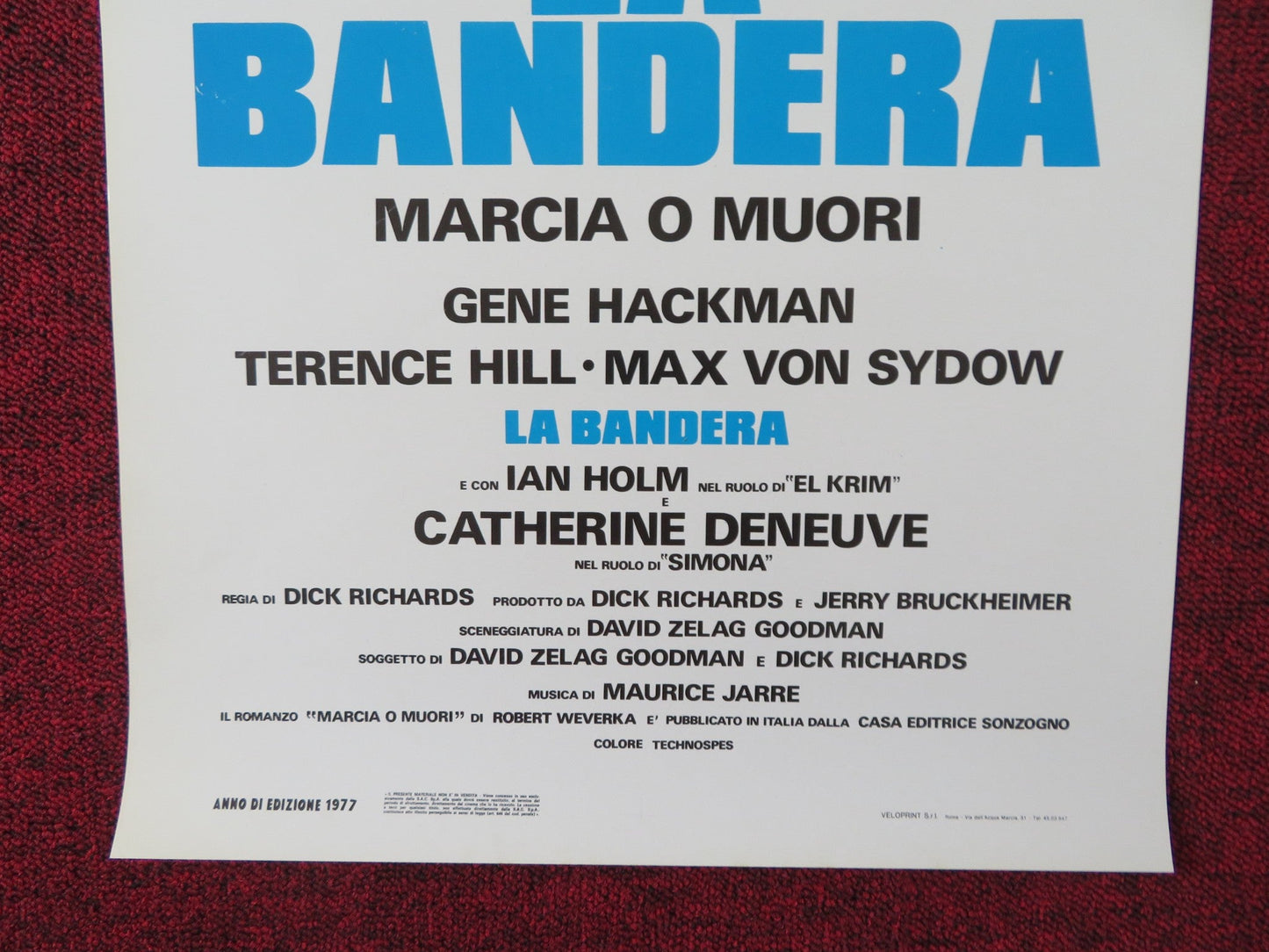 MARCH OR DIE ITALIAN LOCANDINA POSTER GENE HACKMAN TERENCE HILL 1977 Rendezvous Cinema Movie posters