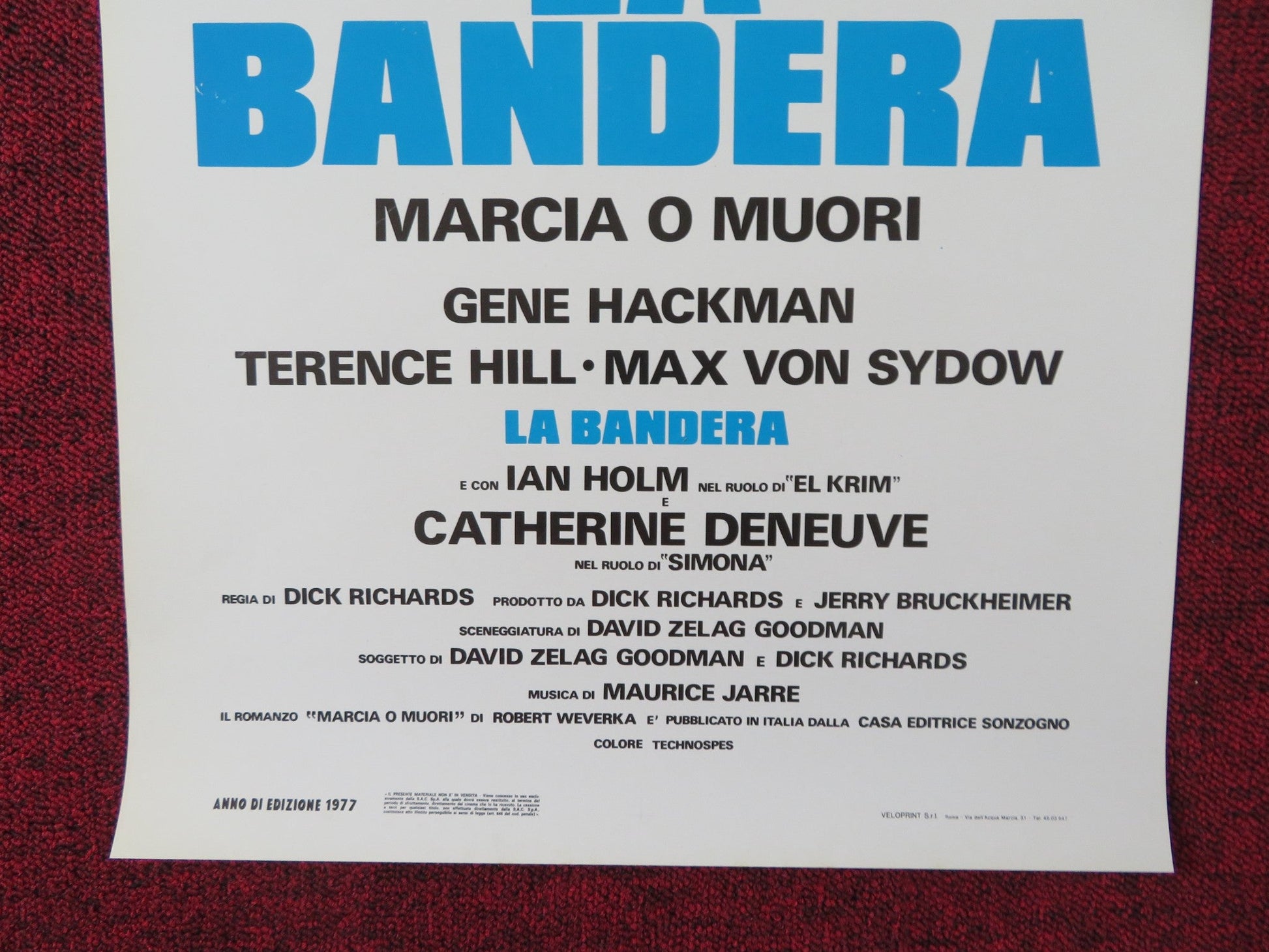 MARCH OR DIE ITALIAN LOCANDINA POSTER GENE HACKMAN TERENCE HILL 1977 Rendezvous Cinema Movie posters